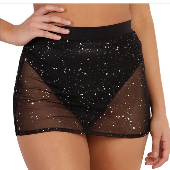 iHeartRaves Holo Star Mini Skirt, size Small - Picture 2 of 7